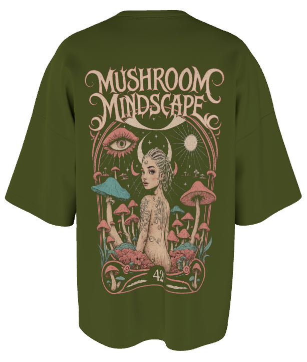 Mushroom Mindscape Oversized T-Shirt