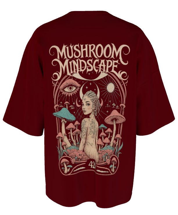 Mushroom Mindscape Oversized T-Shirt