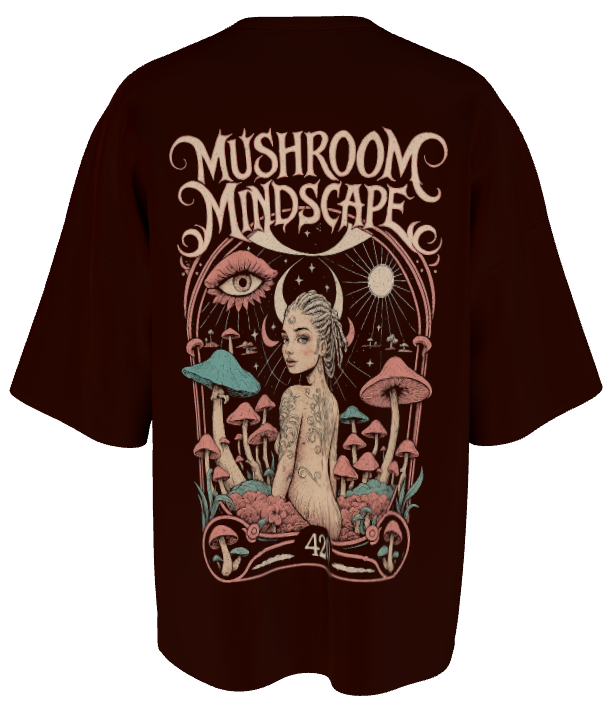 Mushroom Mindscape Oversized T-Shirt
