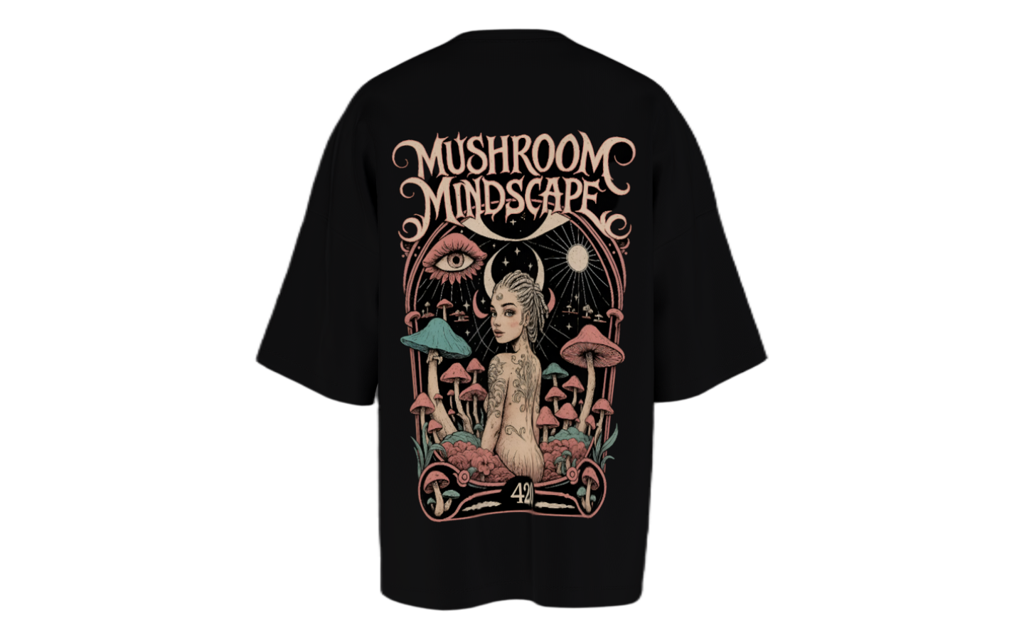 Mushroom Mindscape Oversized T-Shirt
